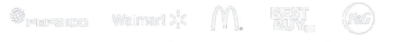 Consumer and retail companies our team has worked with: PepsiCo, Walmart, McDonald's, Best Buy, and Procter & Gamble