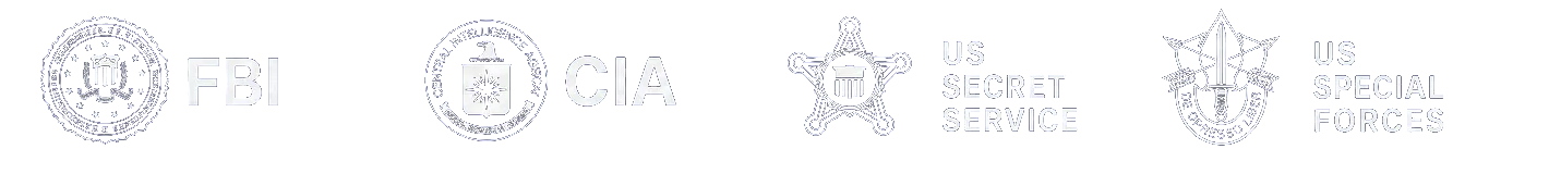 Government and defense organizations our team has worked with: FBI, CIA, US Secret Service, and US Special Forces